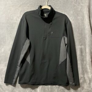 Nike ACG 1/4 Zip Sweater Mens Large Black Gray Pullover Dri Fit Outdoor Running